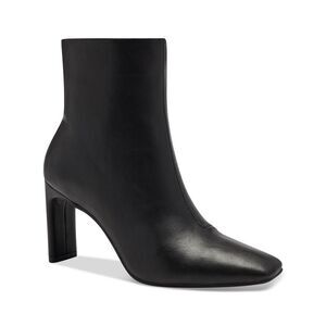 ALFANI Womens Black Cushioned Terrie Square Toe Block Heel Zip-Up Booties 5.5 M
